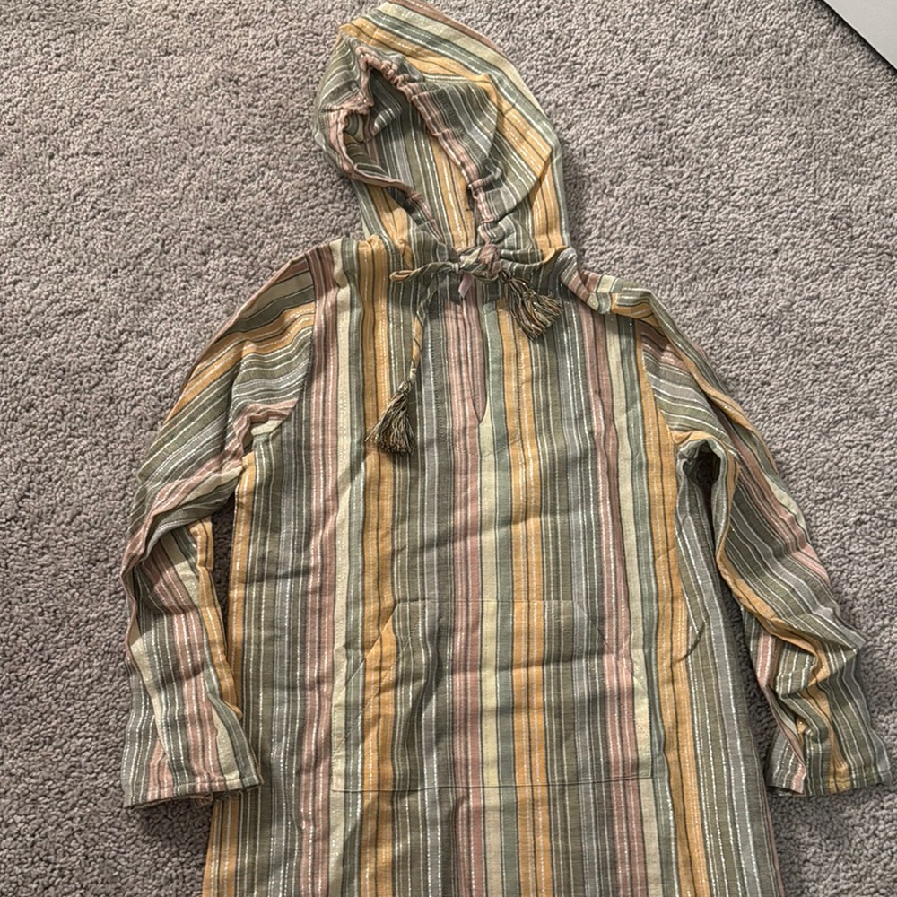 Zimmermann Kids Striped Swim Coverup - Green, Yellow, Pink
